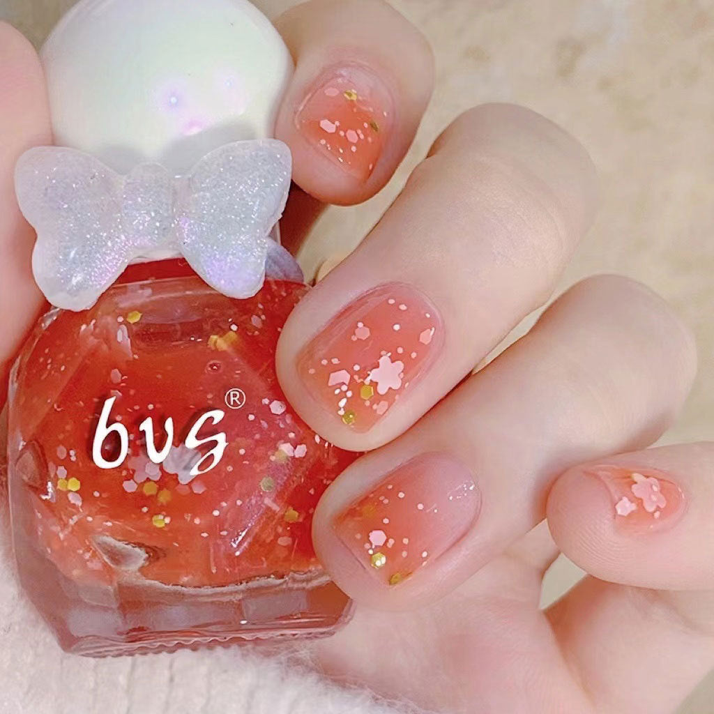 BVG10ml floral water-based nail polish bow fine flash no-bake long-lasting peelable pearlescent nail polish novice wholesale