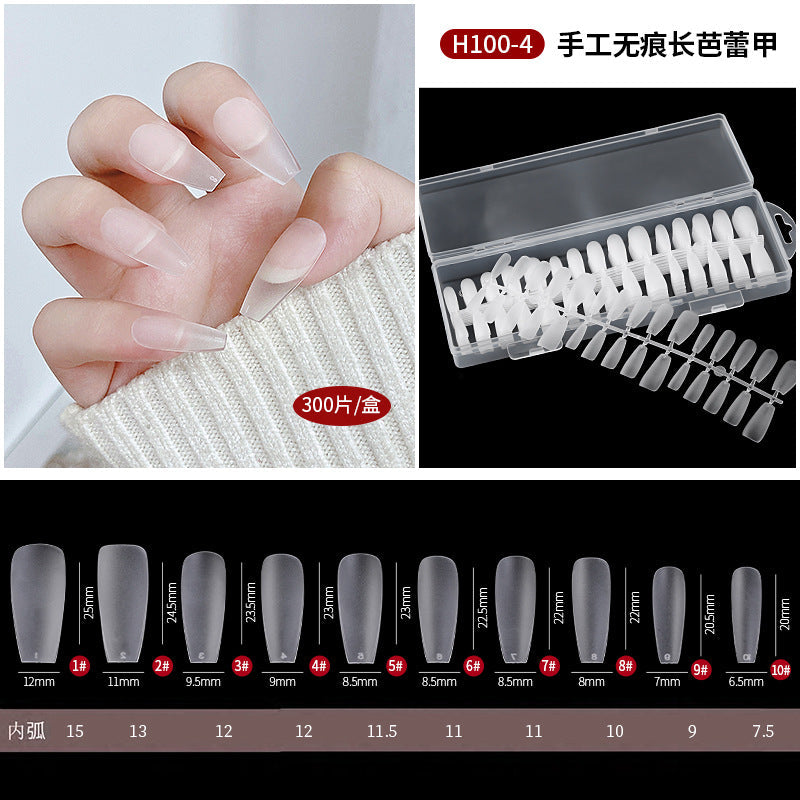 Hand-made wearable nails, frosted, no-carving, thin, foldable, traceless, air soft nails, 300 pieces, new upgrade