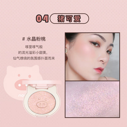 Makeup NOVO Animal Diary Mashed Potato Highlighter Matte Fine Glitter Three-dimensional Brightening Nose Shadow Shadow Contouring Palette