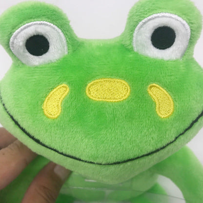 Cartoon frog plush toy cute little frog animal doll creative doll children's gift wholesale