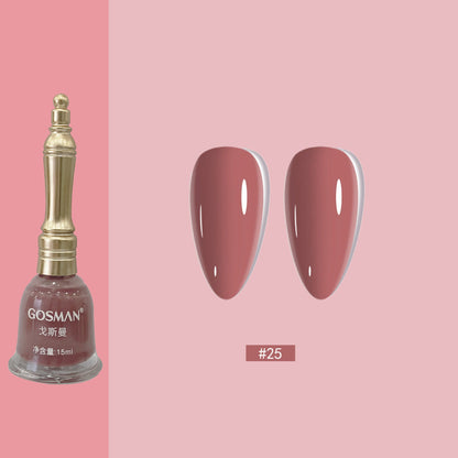 Gosman's new small bell nail polish is long-lasting and can't be torn off. It doesn't need to be baked and quick-drying. The factory wholesales the nail polish.