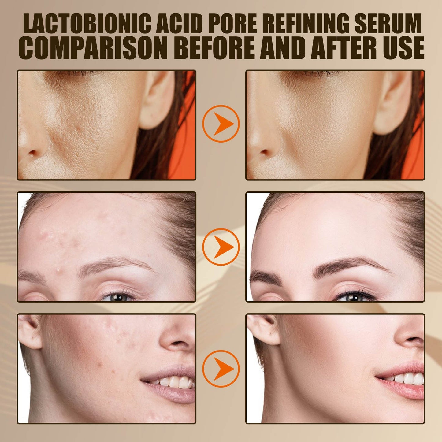 EELHOE lactobionic acid pore tightening essence skin elasticity delicate repair cleansing blackhead acne skin care 