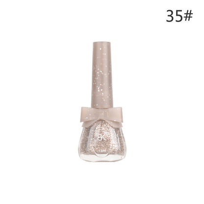 Water-based nail polish no baking quick drying tearable set nude transparent odorless long-lasting peelable cross-border nail polish