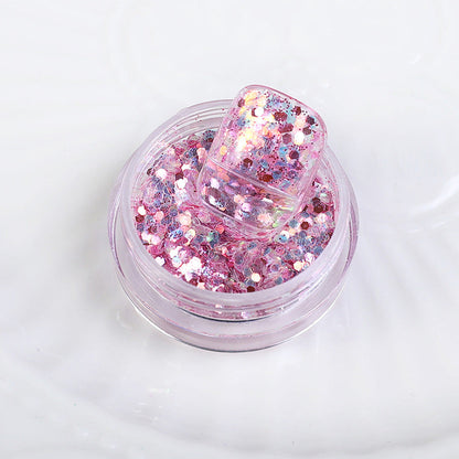 Glitter sequins nail accessories laser fantasy color large patch bright warm elf fairy eye nail art sequins wholesale 