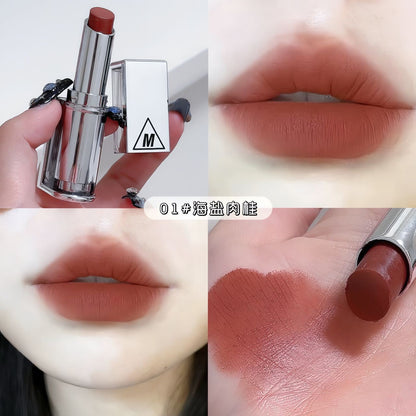 2023 mirrored silky matte lipstick moisturizing, whitening, not easy to fade, non-stick matte velvet lipstick