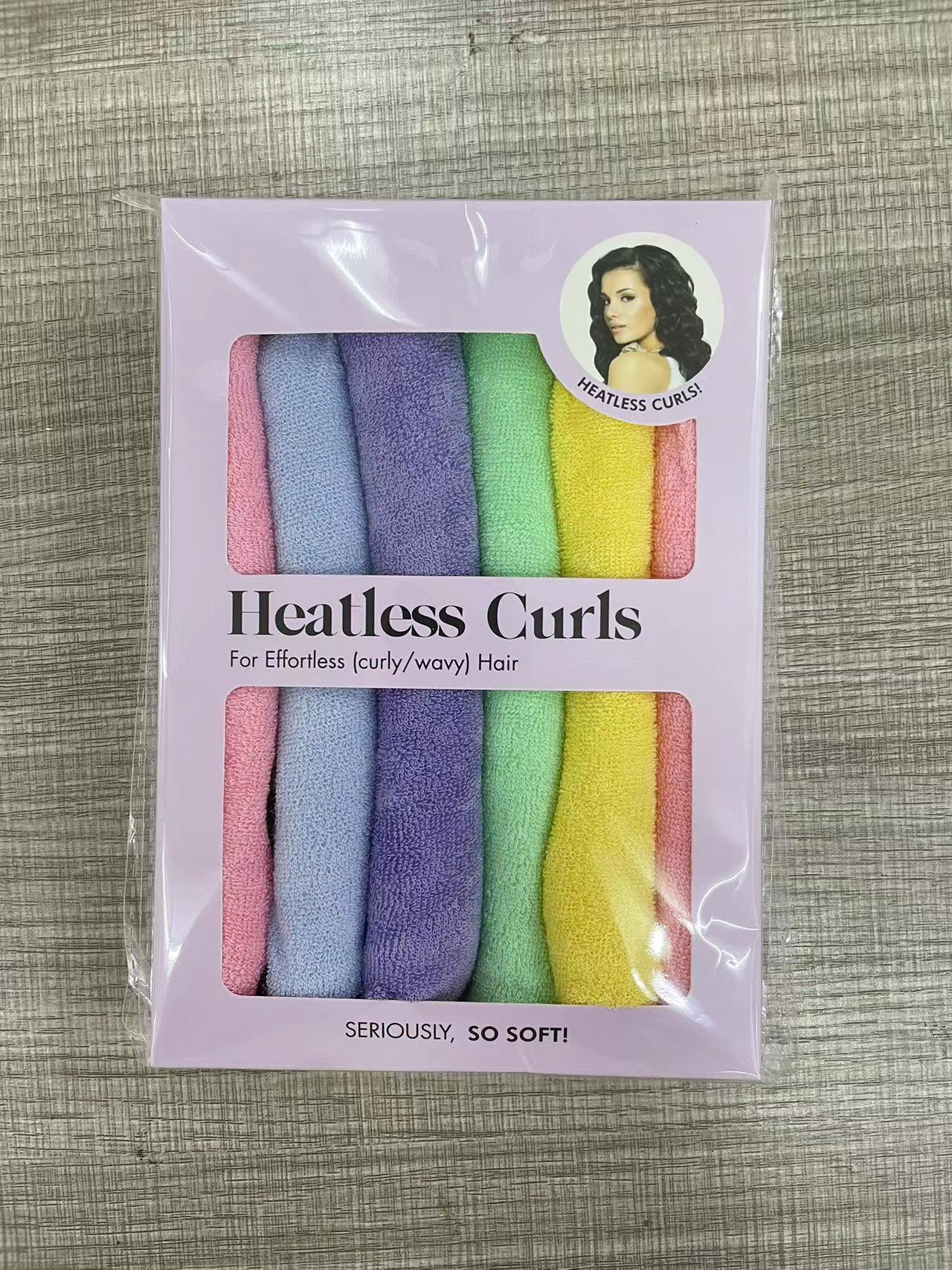 Amazon 6 colorful heat-free curling irons sponge wire does not damage the hair curling iron big wave curling artifact