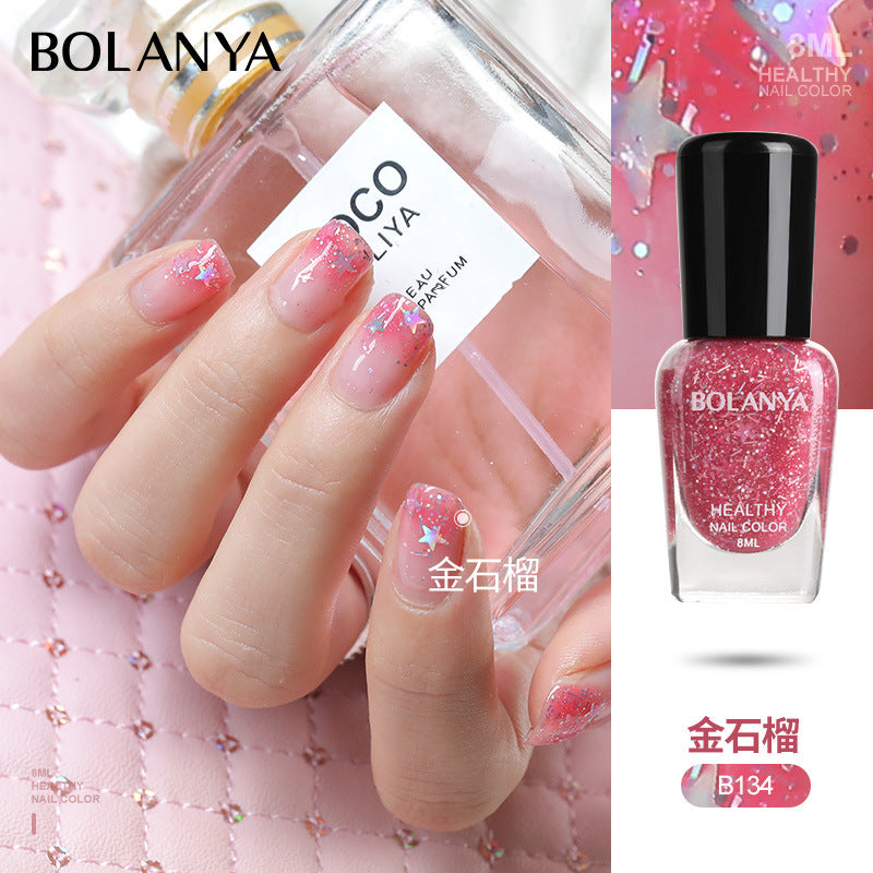 Peelable children's nail polish, no baking, transparent, odorless, peelable nail polish, wholesale water-based nail polish set