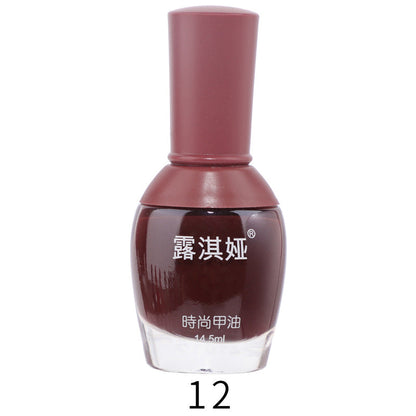 Manufacturer's supply Bei Shijie big belly bottle fashion long-lasting oily nail polish no baking autumn and winter color 14.5ml