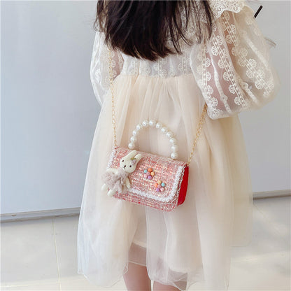 Sequined girl's handbag stylish chain crossbody bag mini coin purse children's matching bag girl's bag 