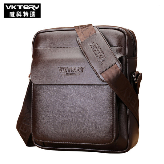 Weiketui Men's Shoulder Crossbody Bag កាបូបបុរសទាន់សម័យបែបអាជីវកម្មបែបកូរ៉េ 