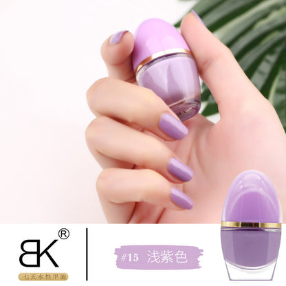 bk cute internet celebrity small easter egg 35 colors whitening 7 days water-based nail polish no baking long-lasting can not be peeled off wholesale 