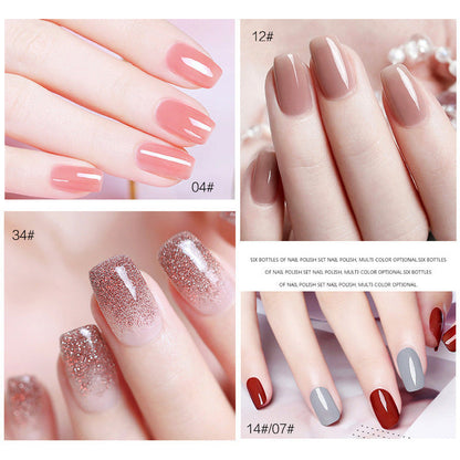 bk summer new style net red 36 colors fashion oily nail polish can not be peeled off without baking long-lasting not easy to fall off white wholesale