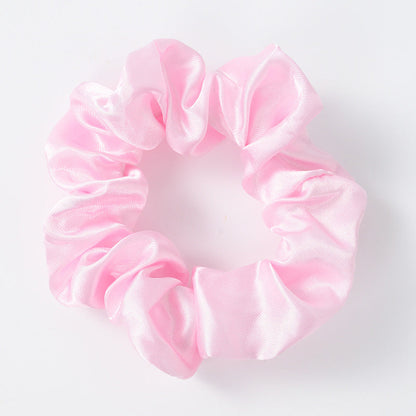 2022 new solid color satin hair ring pig intestines go out black all-match hair accessories headband hair ring wholesale stall