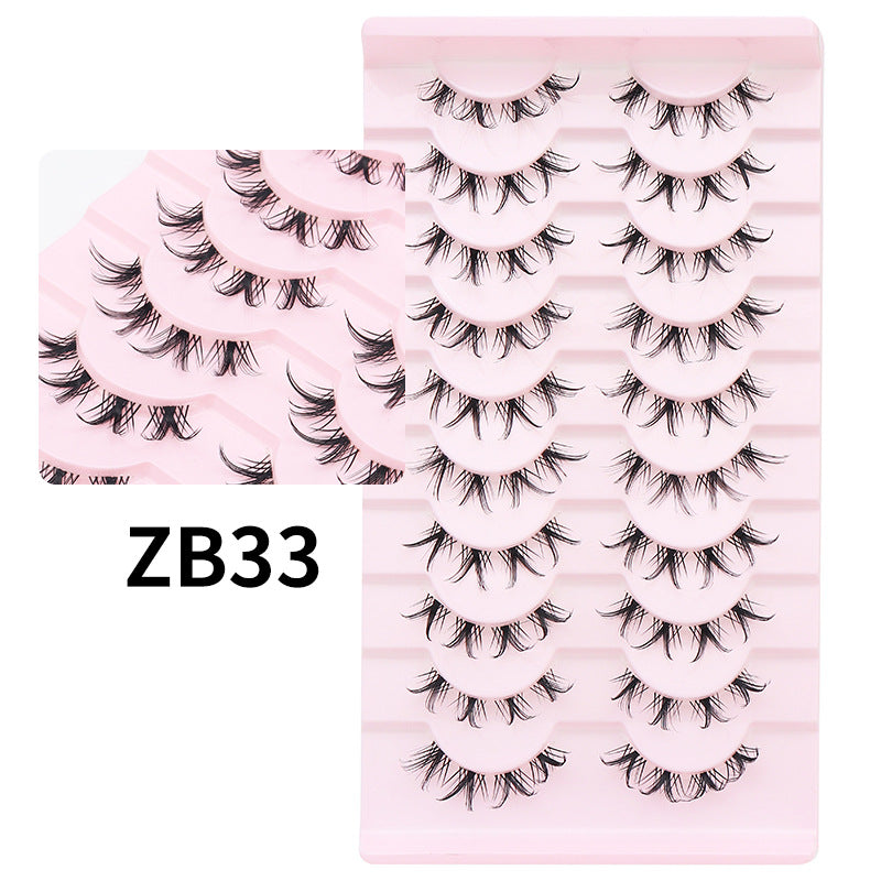 DINGSEN false eyelashes factory cross-border single fish line stem segmented eyelashes net red fox series one-piece eyelashes