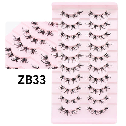 DINGSEN false eyelashes factory cross-border single fish line stem segmented eyelashes net red fox series one-piece eyelashes