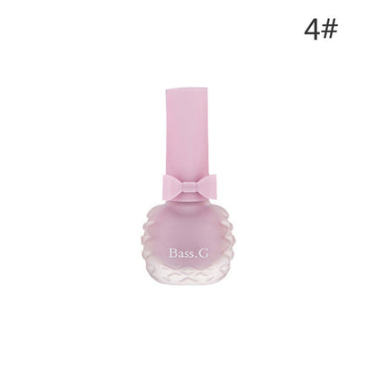 Dongbei Shijie matte matte seven-day non-peelable water-based nail polish waterproof plum color student whitening nail polish