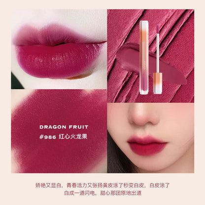 HOJO8130 Silky Cream Mist Velvet Lip Glaze Matte Lip Gloss និស្សិតស្រី តម្លៃសមរម្យ ក្រែមលាបមាត់ក្នុងស្រុក