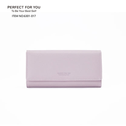 perfect for you wallet women's long PU simple fashion accordion large capacity clutch wallet 