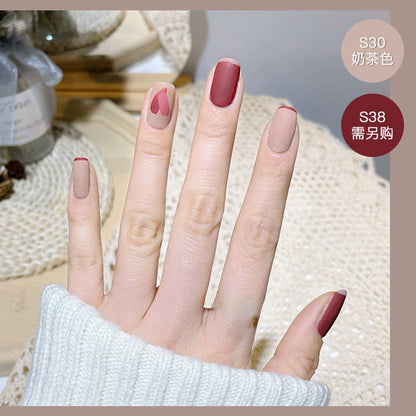 2023 new nail polish spring and summer color water-based matte nail polish cannot be peeled off and dried naturally, suitable for pregnant women