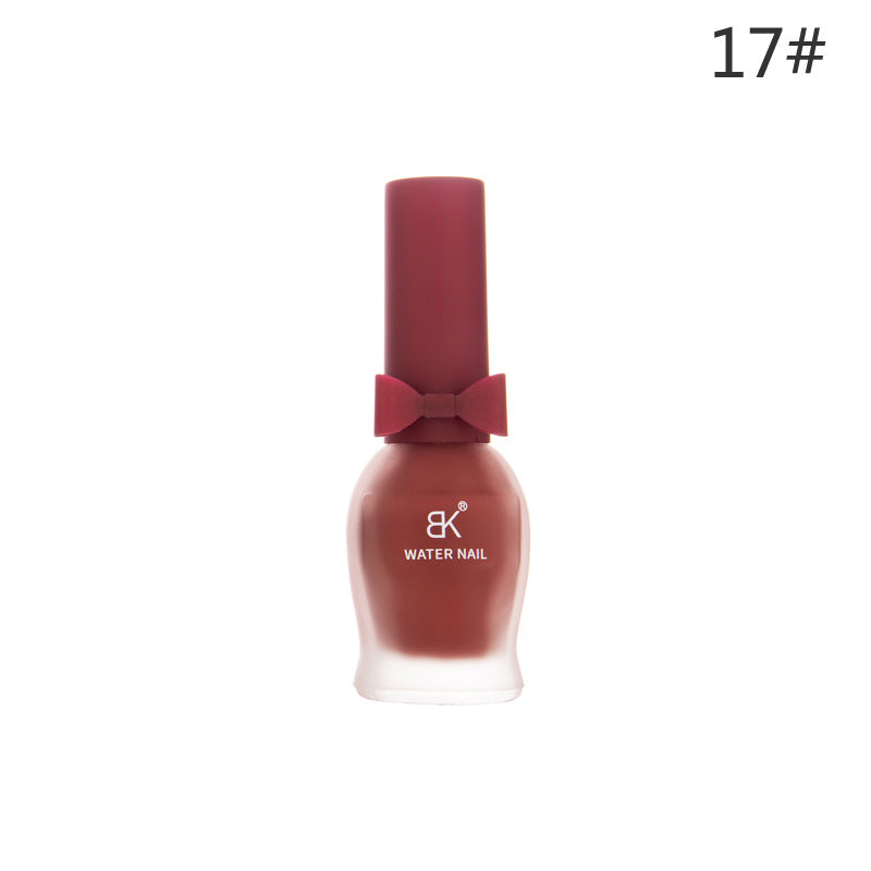 BK bow 30 colors matte matte whitening 7 days water-based nail polish no baking no odor can not be peeled wholesale