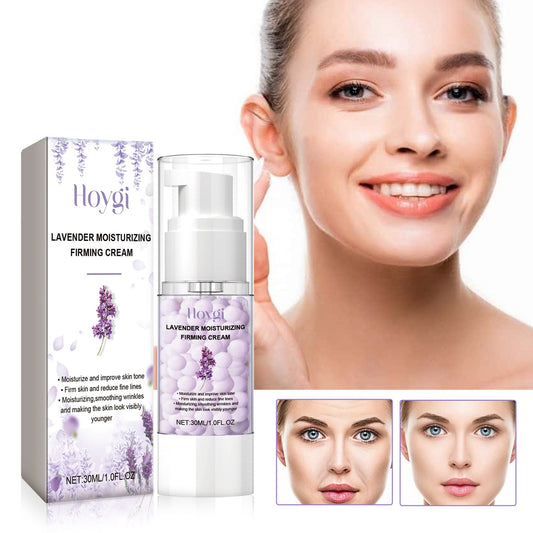 Hoygi lavender ក្រែមប្រឆាំងភាពចាស់ ធ្វើអោយស្បែកភ្លឺថ្លា ផ្តល់សំណើម និងបន្តឹងស្បែក កាត់បន្ថយស្នាមជ្រួញ ផ្តល់សំណើម ធ្វើអោយស្បែកស និងប្រឆាំងភាពជ្រីវជ្រួញ 