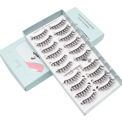 False Eyelash Sticker Fairy រោមភ្នែកបែបធម្មជាតិ 10 គូក្នុងមួយប្រអប់​ ស្រាលស្រួលពាក់