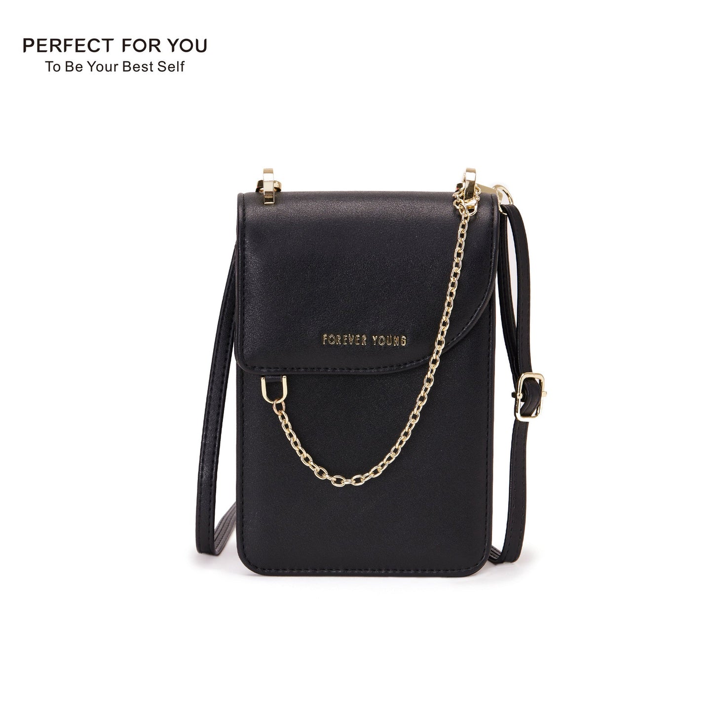 forever young cross-border mobile phone bag female long Korean version simple large capacity PU crossbody shoulder bag wholesale 