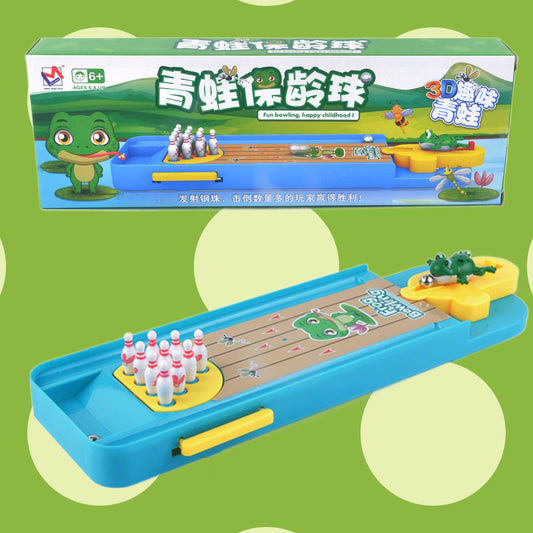 Cartoon Mini Frog Bowling Set Children's Catapult Table Game Baby Educational Interactive Launch Pad Table Game