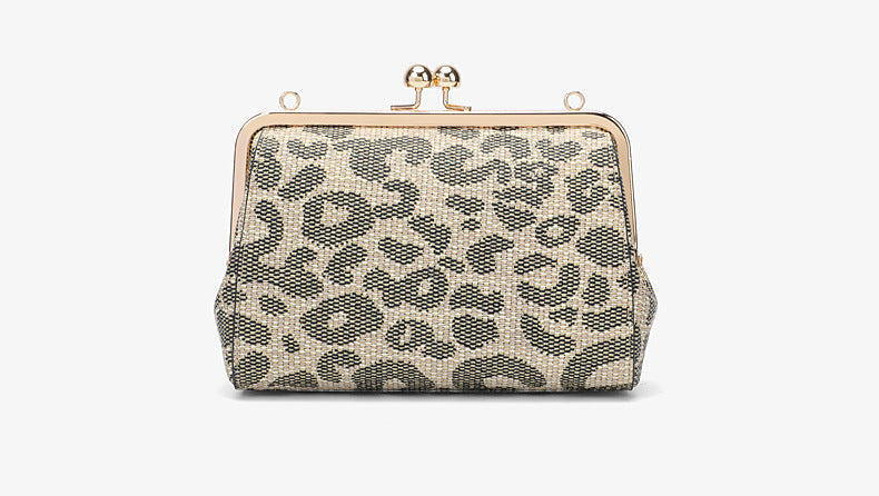 PERFECT FOR YOU European and American shoulder messenger bag retro leopard print high-end niche bag female large capacity 