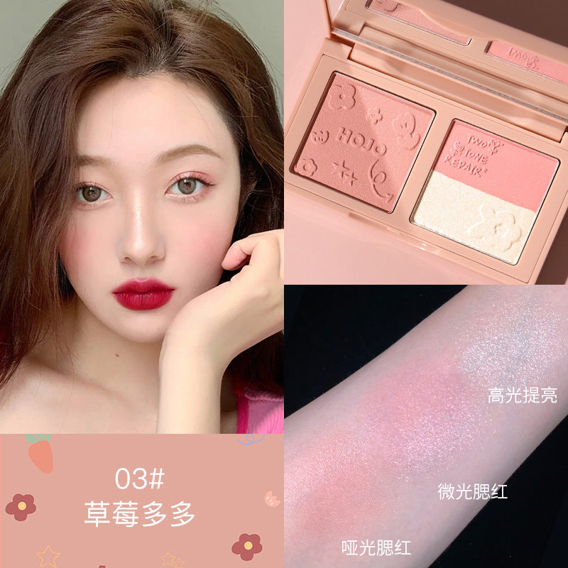 HOJO8117 hand-painted face shaping and contouring palette is delicate and fits well without showing pores. It is a natural three-dimensional highlight shadow makeup palette. 