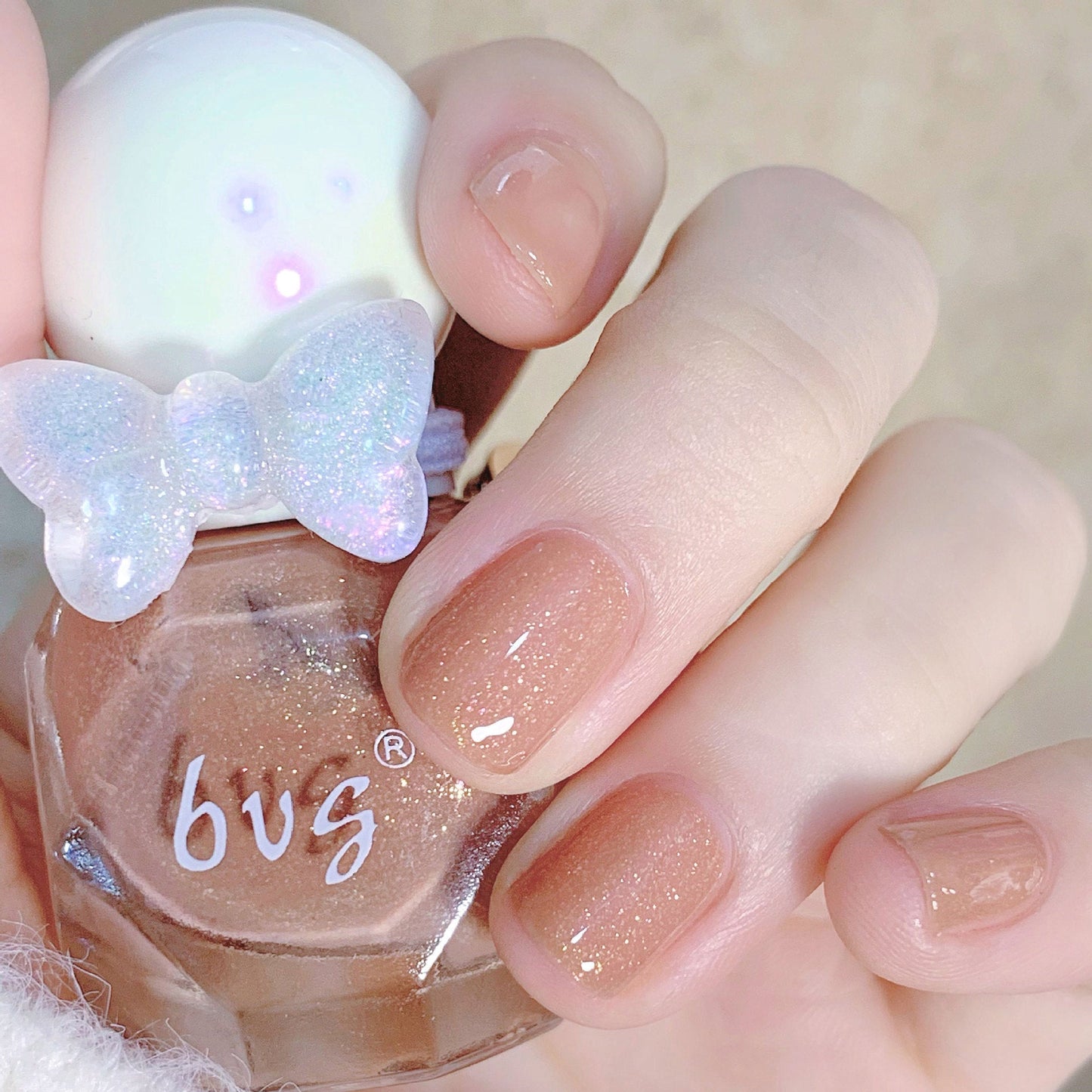 BVG10ml floral water-based nail polish bow fine flash no-bake long-lasting peelable pearlescent nail polish novice wholesale