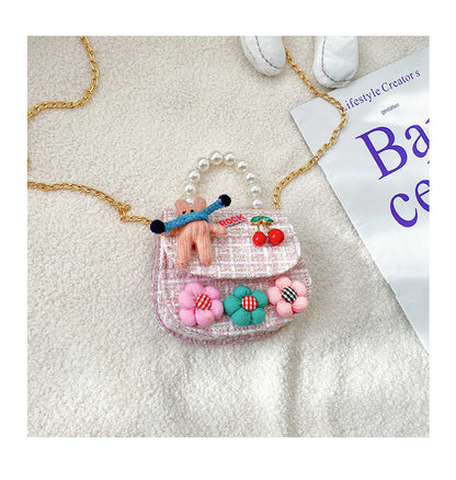 Girls Crossbody Bag Small Bag New Fashion Little Girl Decorative Bag Autumn and Winter Baby Coin Purse Cute Handbag 