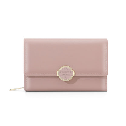 perfect for you new style ladies wallet short style 30% off multi-card slots fashionable Korean style pu coin purse 