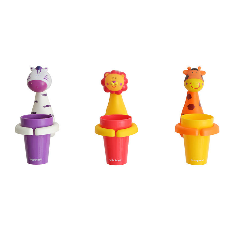 Children's toothbrush holder baby wall-mounted toothbrush cup toothbrush mouthwash cup cartoon cute tooth cup holder