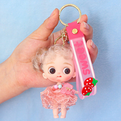 Yade Barbie Doll 12 Cartoon Keychains 10cm Bag Pendant Girl Children's Day Gift