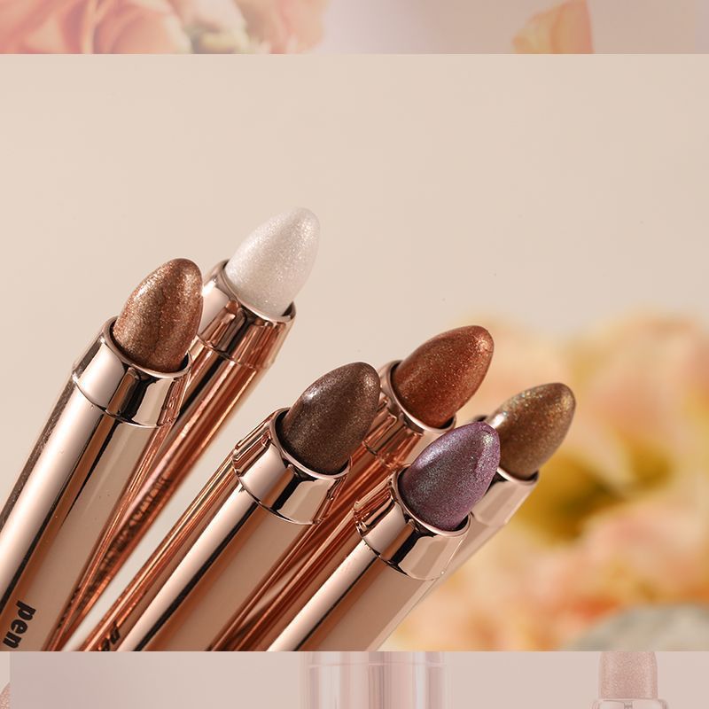 NOVO Lazy double-ended highlight pen eyeshadow pen pearlescent fine glitter contour brightening eye shadow stick one touch molding wholesale