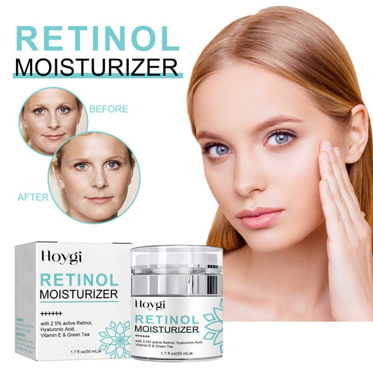 Hoygi Retinol Moisturizing Cream ជួយបន្តឹងស្បែកមុខ បង្រួមរន្ធរោម ផ្តល់សំណើម ផ្តល់សំណើម ប្រឆាំងភាពជ្រីវជ្រួញ 