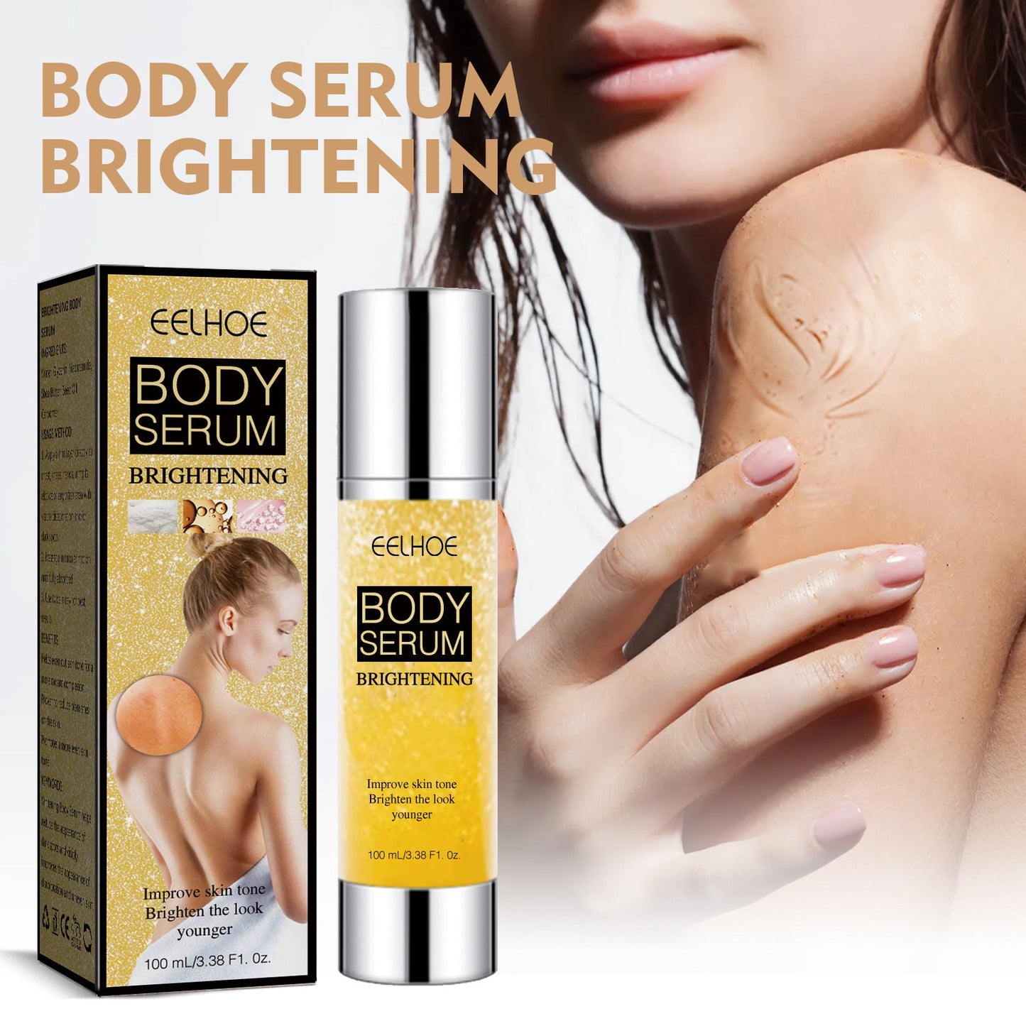 EELHOE Brightening Body Essence ធ្វើអោយស្បែកស បំបាត់ស្នាមអុចខ្មៅ ធ្វើអោយស្បែកភ្លឺថ្លា ផ្តល់សំណើម ចិញ្ចឹម និងធ្វើអោយសម្រស់ស្រស់ស្អាត 