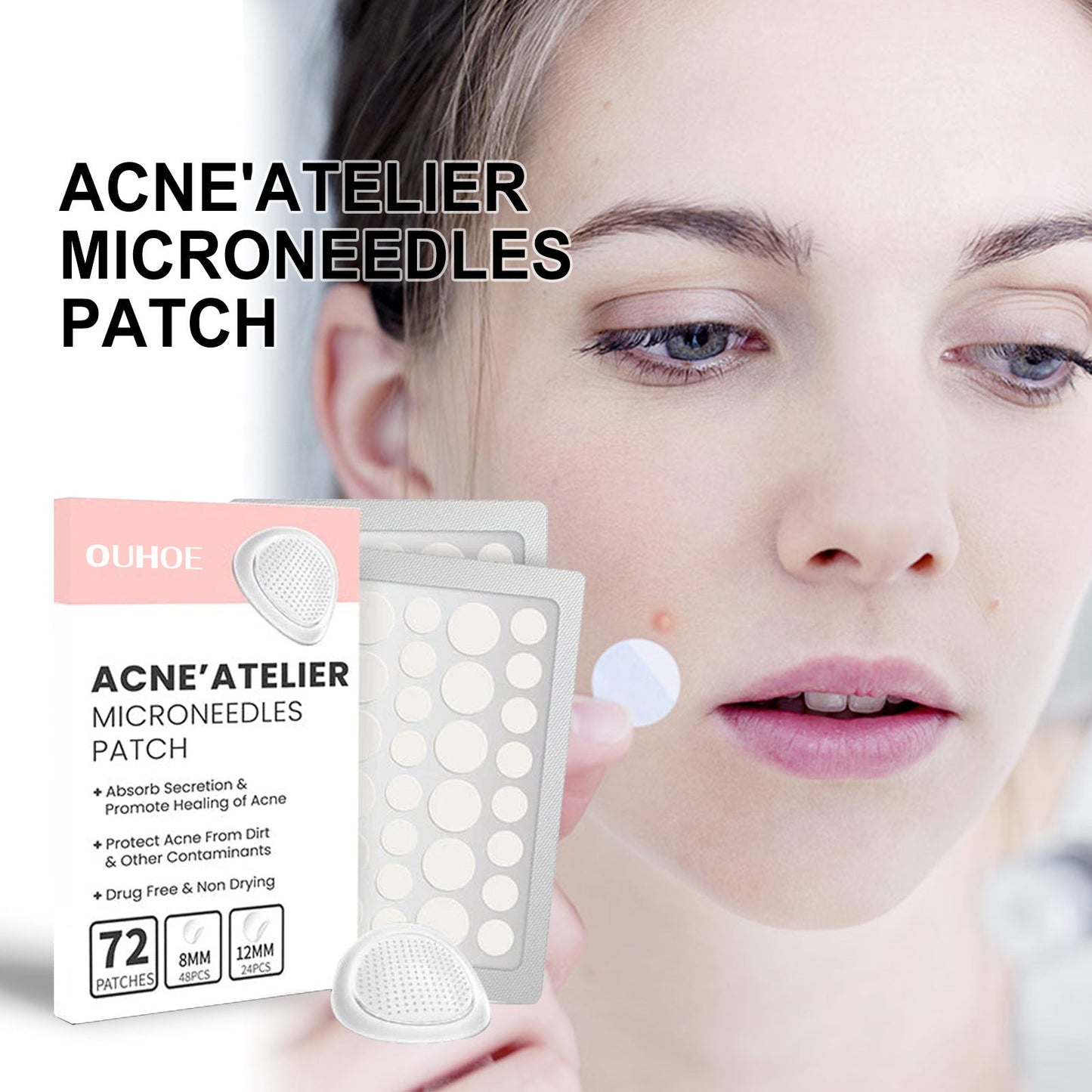 OUHOE Acne Patch Facial Redness Repair Acne Acne Cleansing Pores Moisturizing Smooth Skin Acne Clearing Patch 