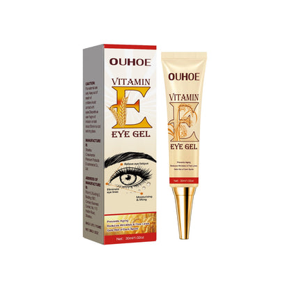 OUHOE Vitamin E Eye Cream បំបាត់ស្នាមអុចខ្មៅ ស្នាមជ្រួញ បន្តឹងស្បែកជុំវិញភ្នែក ផ្តល់សំណើម និងផ្តល់សំណើម 