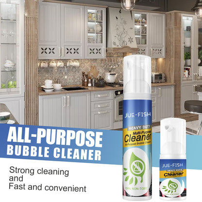 jue-fish kitchen heavy oil stain foam cleaning mousse multi-purpose oil removal and descaling foam type oil stain cleaner ហ្វូមលាងសម្អាតស្នាមប្រឡាក់ 