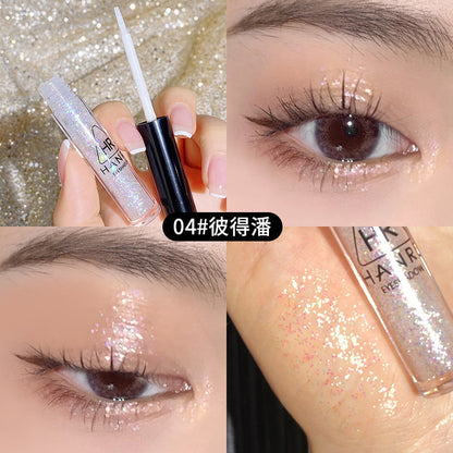 Han Ruxing Diamond Eyes Streamer Eyeshadow Pearlescent Flash Tear Makeup Eyeshadow Waterproof Not Easy to Remove Eye Makeup Brightening Liquid 