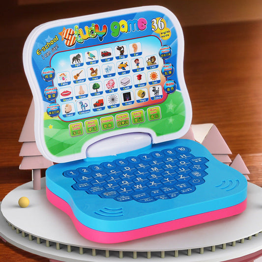 Cartoon multi-function computer mini folding Chinese and English learning machine music repeater educational early childhood toys 