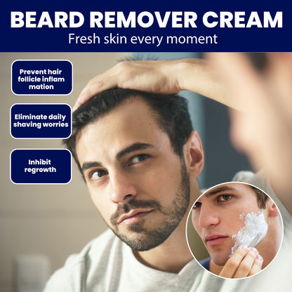 East Moon Men's Hair Removal Cream Removes Beard, Body, Chest and Armpit Hair Gentle Cleansing Non-irritating Hair Removal Cream 