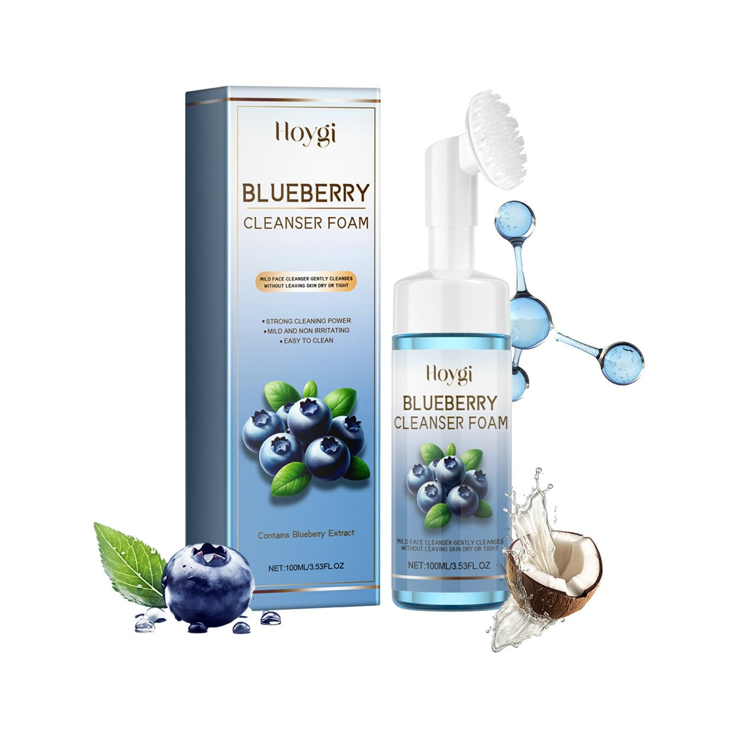 HOYGI Blueberry Facial Care Facial Skin Deep Cleansing Anti-Wrinkle Skin Care Essence Skin Beauty Brightening Cream 