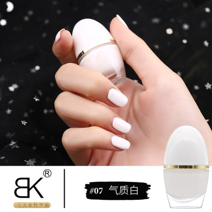 bk cute internet celebrity small easter egg 35 colors whitening 7 days water-based nail polish no baking long-lasting can not be peeled off wholesale 