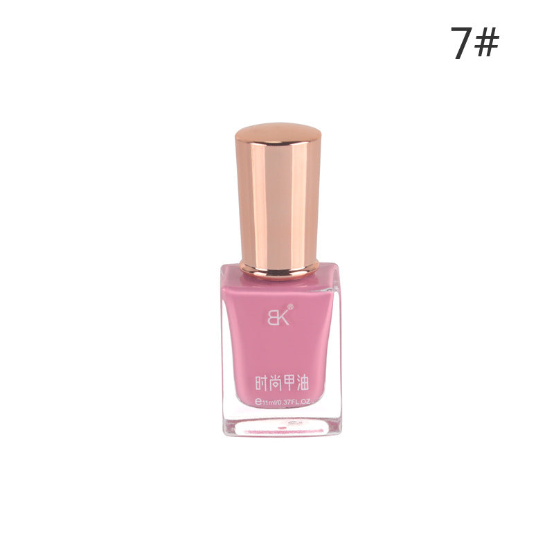 bk summer new style net red 36 colors fashion oily nail polish can not be peeled off without baking long-lasting not easy to fall off white wholesale