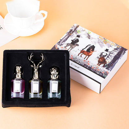 Flower Story Beast Head Perfume Set ប្រអប់អំណោយ ក្លិនក្រអូបរបស់បុរស និងនារី Douyin Live Hot Top 