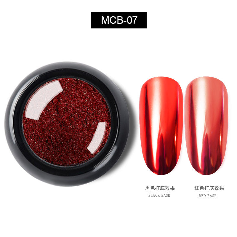 Cross-border manicure titanium gold powder vibrato mirror powder pure color electroplating magic mirror powder manicure glitter powder MCB wholesale