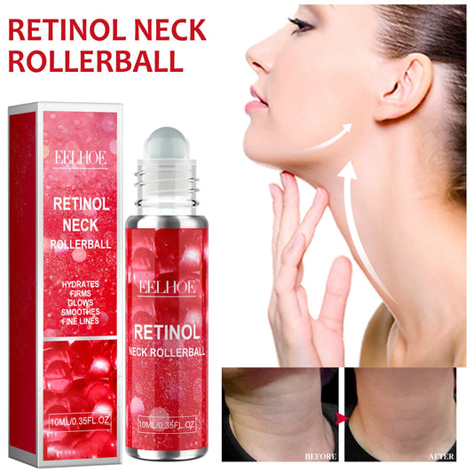 EELHOE retinol neck wrinkle reduction roller smoothes fine lines on the neck, moisturizes and tightens the neck, reshapes the swan neck 